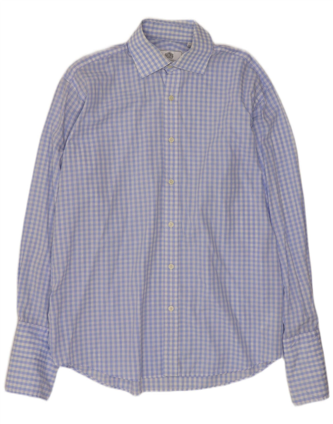 Camicia da uomo Van Heusen taglia 41 16 grande cotone a quadretti blu