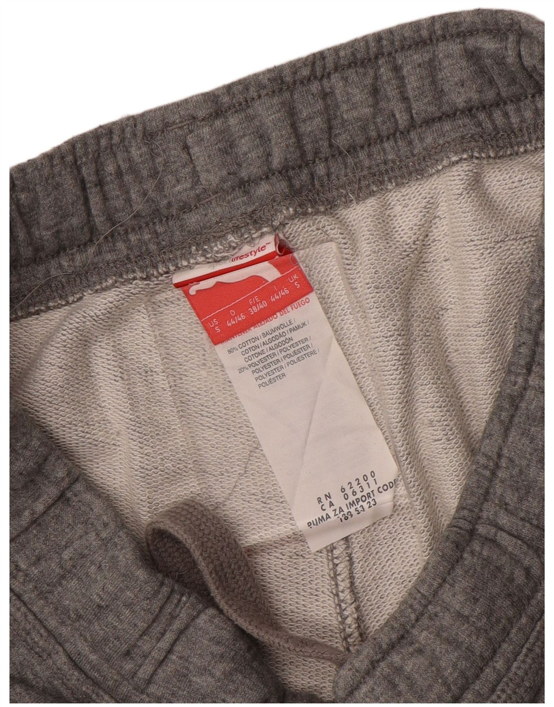Pantaloni da tuta da uomo Puma Small in cotone grigio