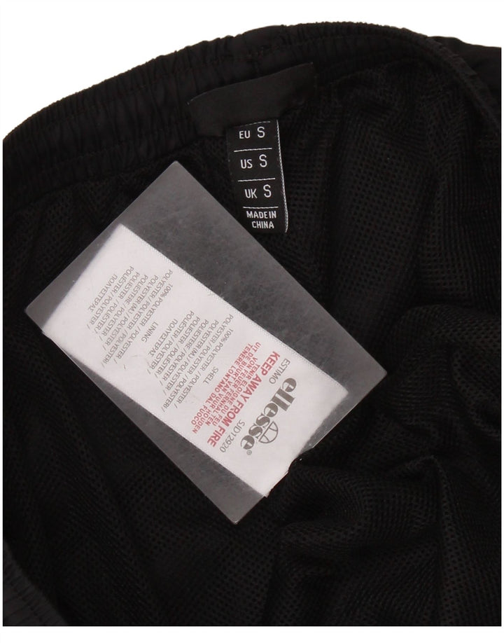 ELLESSE Pantaloni da tuta con grafica da uomo Joggers piccoli in poliestere nero