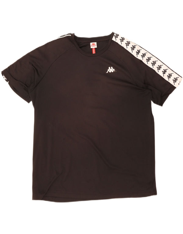 T-shirt grafica da uomo Kappa Top 2XL Poliestere color block nero