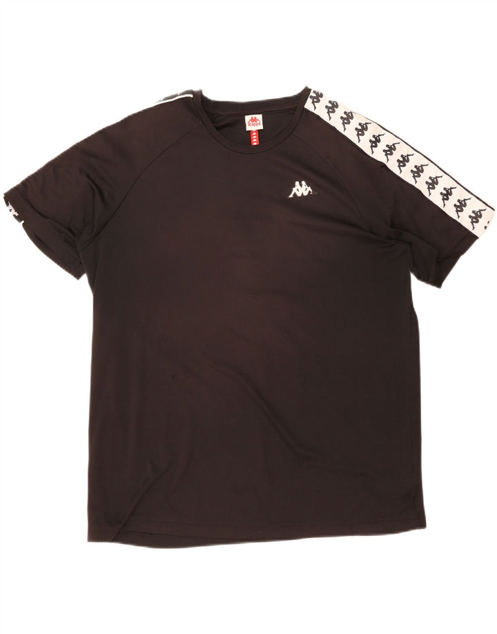 T-shirt grafica da uomo Kappa Top 2XL Poliestere color block nero