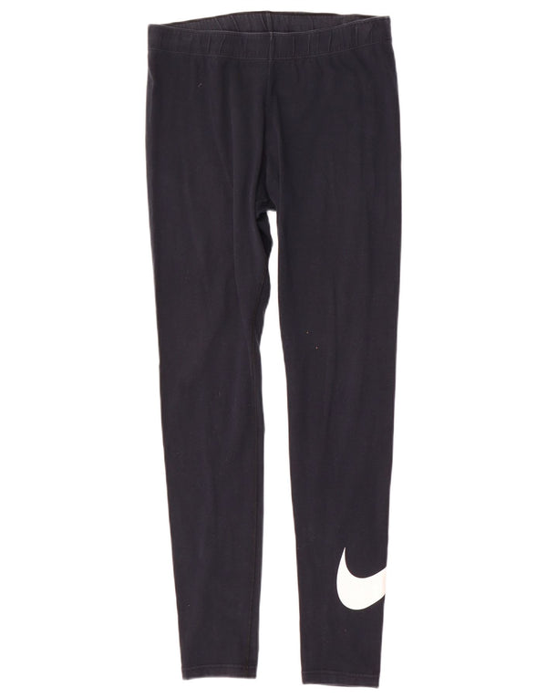 Leggings grafici da donna Nike UK 14 cotone nero medio
