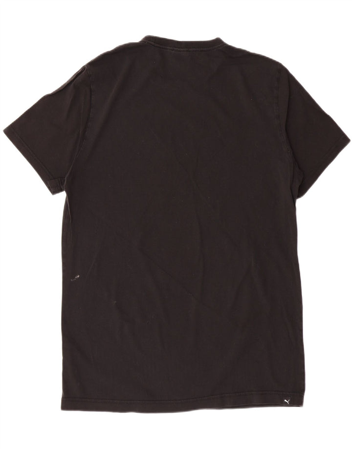 PUMA Mens Graphic T-Shirt Top Large Black Cotton Vintage Puma and Second-Hand Puma from Messina Hembry 