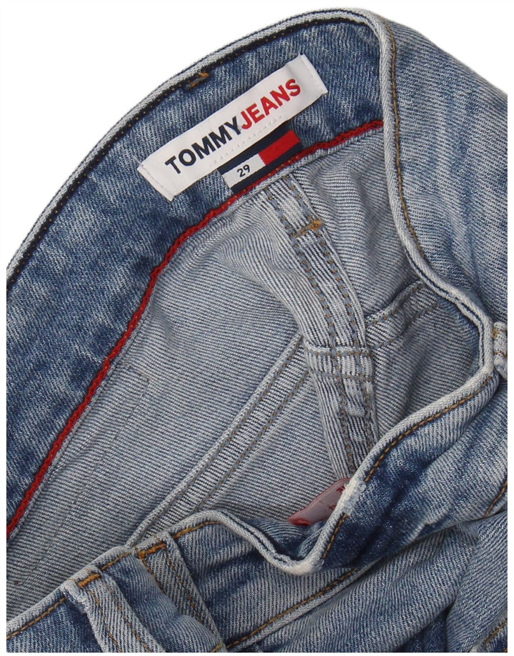 TOMMY HILFIGER Pantaloncini di jeans invecchiati da uomo W29 piccoli blu