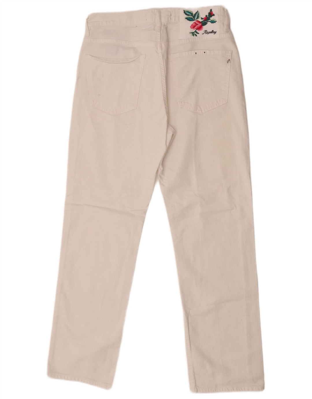 Jeans dritti da donna Replay W28 L29 cotone bianco