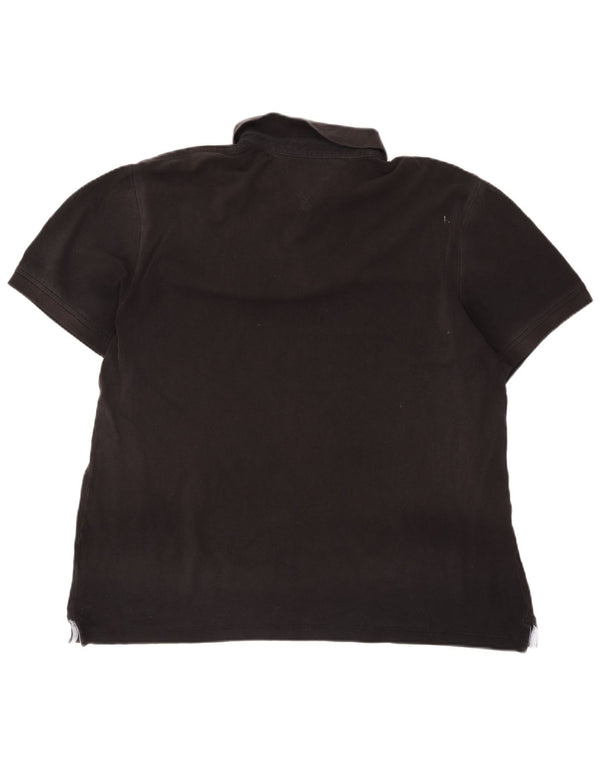 Polo da uomo Tommy Hilfiger 2XL cotone nero