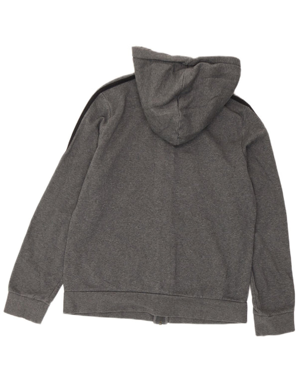 Felpa con cappuccio e zip da donna Adidas UK 16/18 Large Grigio Cotone