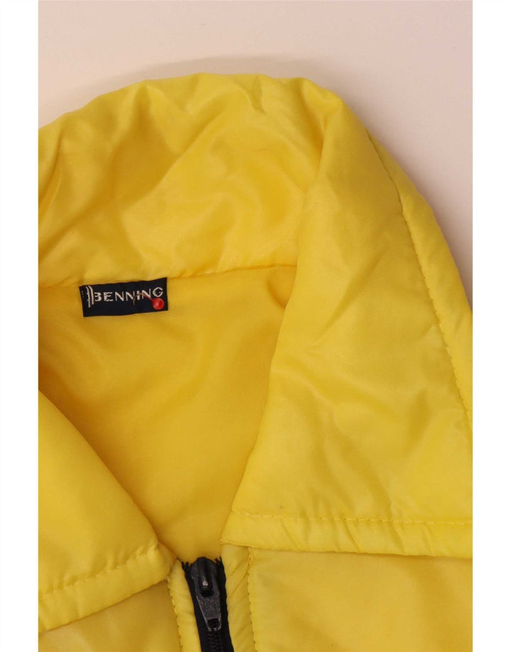 Giubbotto bomber vintage da uomo IT 48 Poliammide color block giallo medio