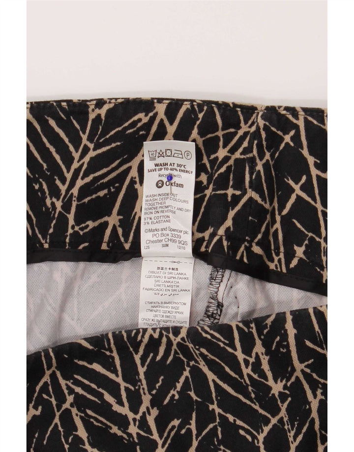 Gonna a tubino con motivo astratto da donna Marks & Spencer UK 18 XL W38 Nera