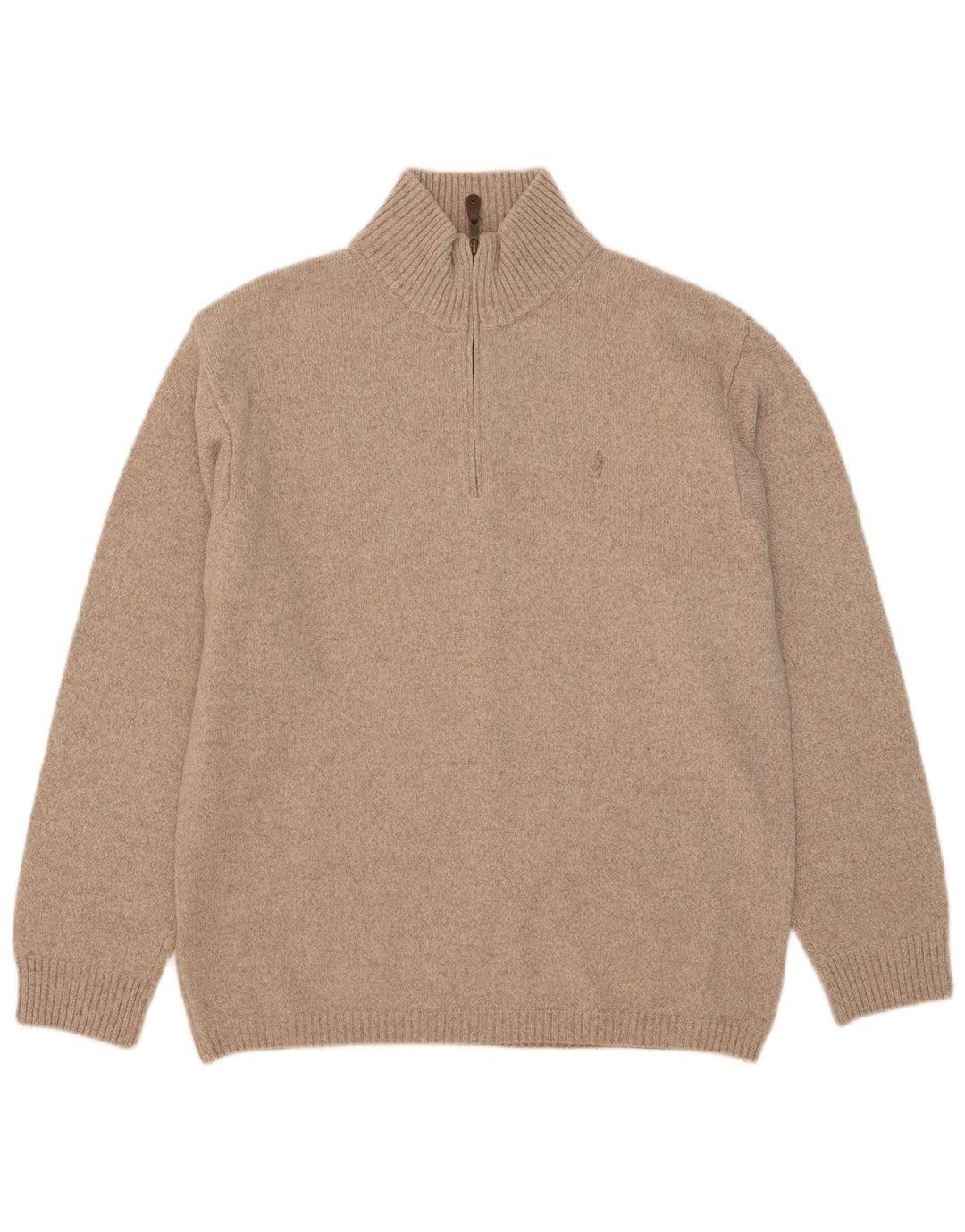 Marlboro Classics Maglione da uomo con zip e collo 2XL Lana beige