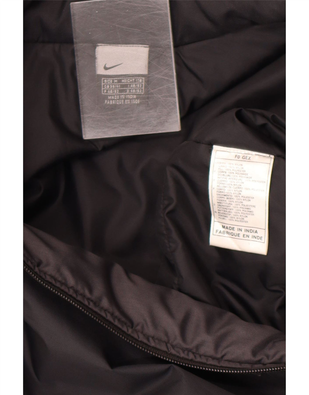 Giacca a vento Nike da uomo, nylon nero medio
