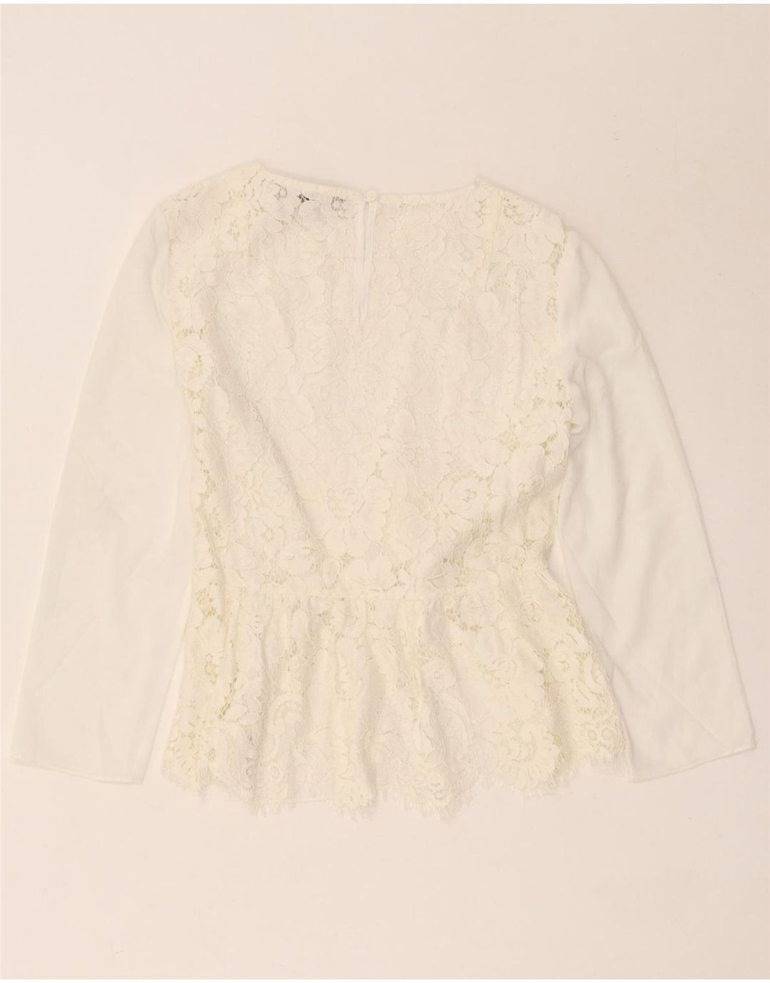 French Connection Camicetta da donna con maniche a 3/4 Top UK 10 Piccolo floreale bianco