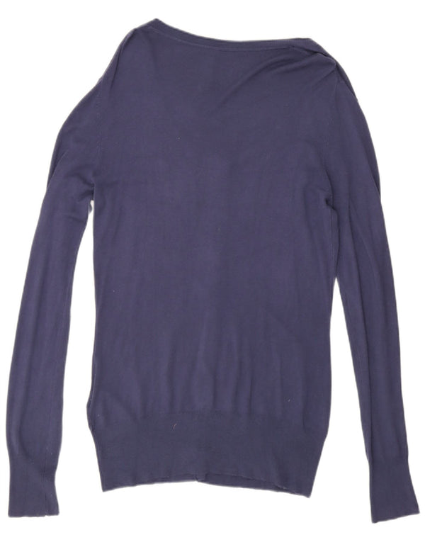 Maglione cardigan da donna Guess UK 16 grande in viscosa blu navy