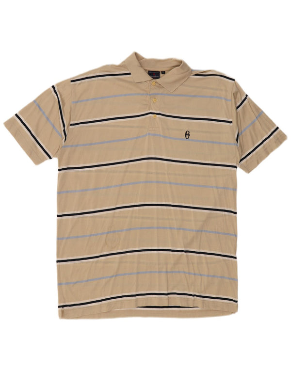 CONTE OF FLORENCE Polo Uomo XL Cotone Rigato Beige