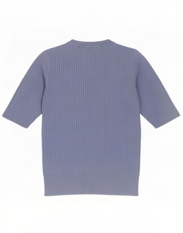 Maglione maglione girocollo da donna Marks & Spencer UK 8 piccolo blu