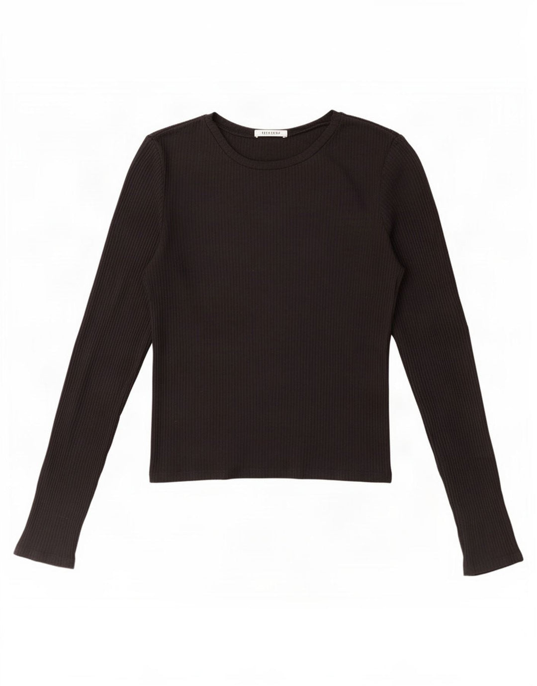 Top corto da donna Zara a maniche lunghe UK 14 grande nero