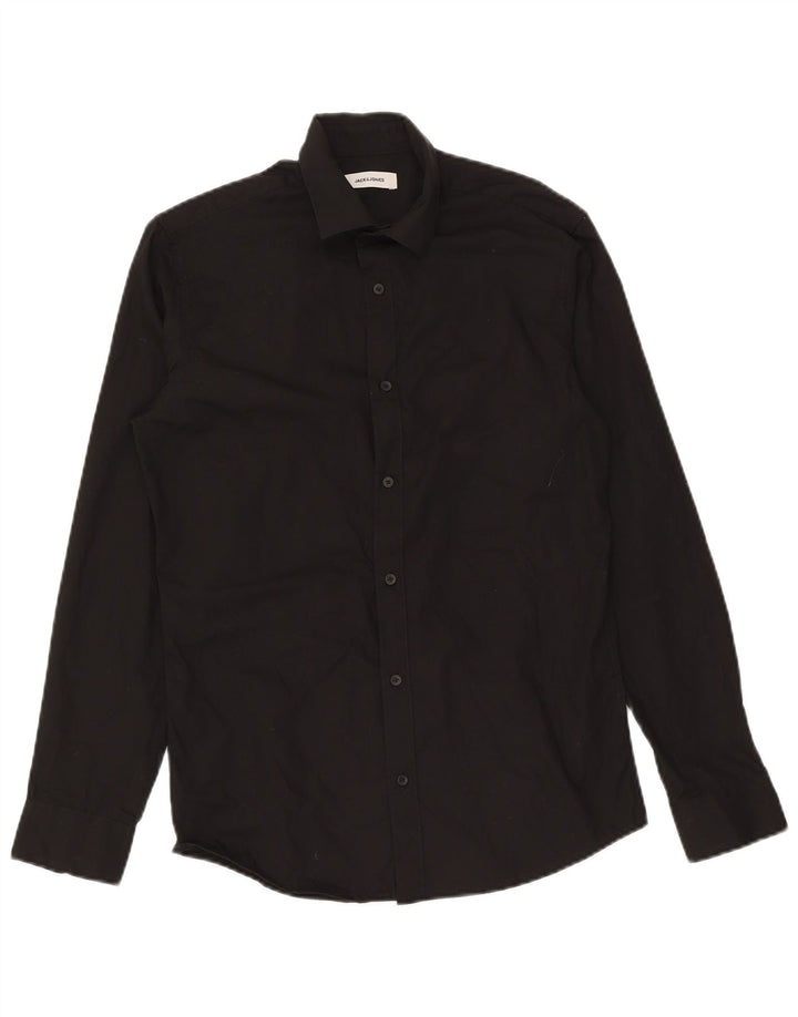Camicia da uomo Jack & Jones piccola in cotone nero