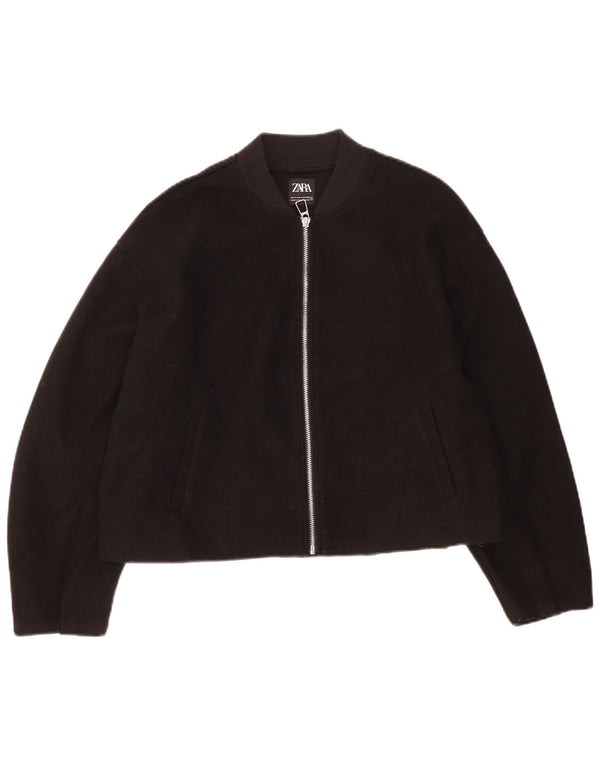 Giubbotto bomber oversize da donna Zara UK 14 poliestere nero medio