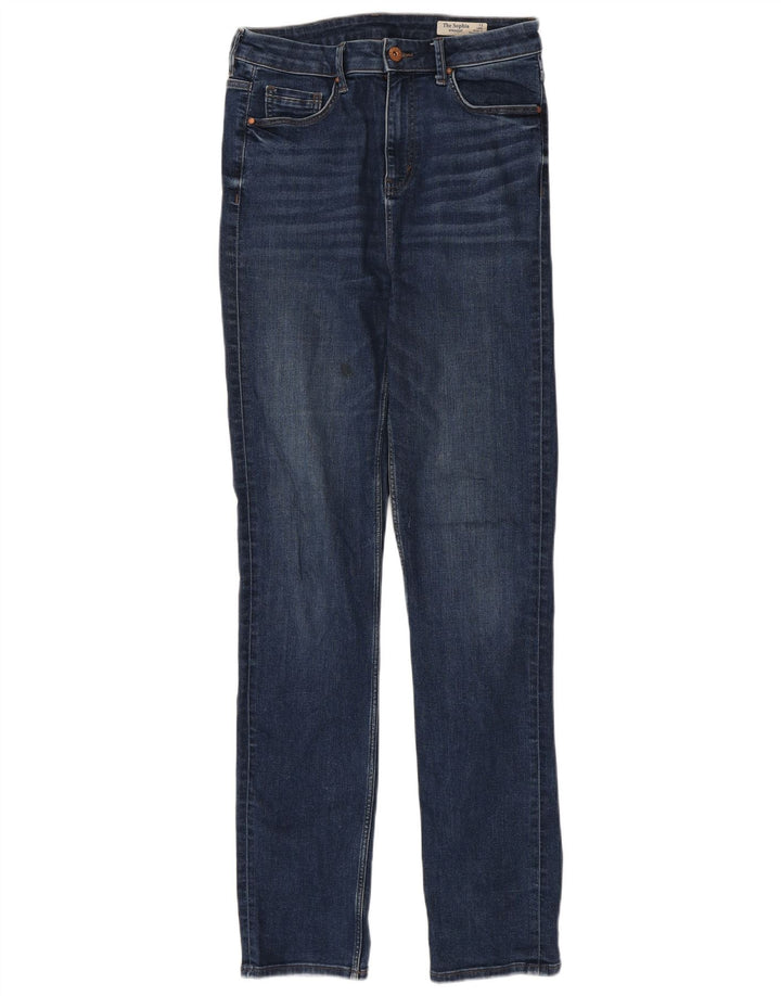 MARKS & SPENCER Jeans dritti Sophia da donna UK 12 Medio W30 L33 Blu
