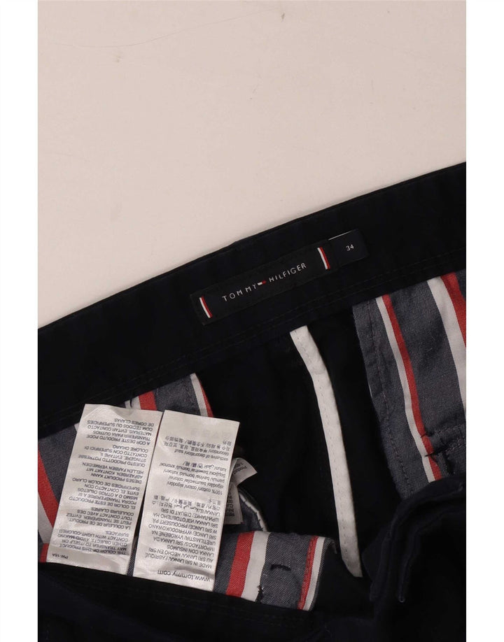 Pantaloncini cargo da uomo Tommy Hilfiger W34 Large in cotone blu navy