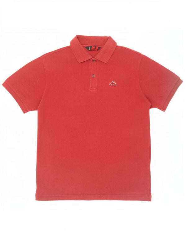 Polo Kappa Uomo Large Rossa In Cotone