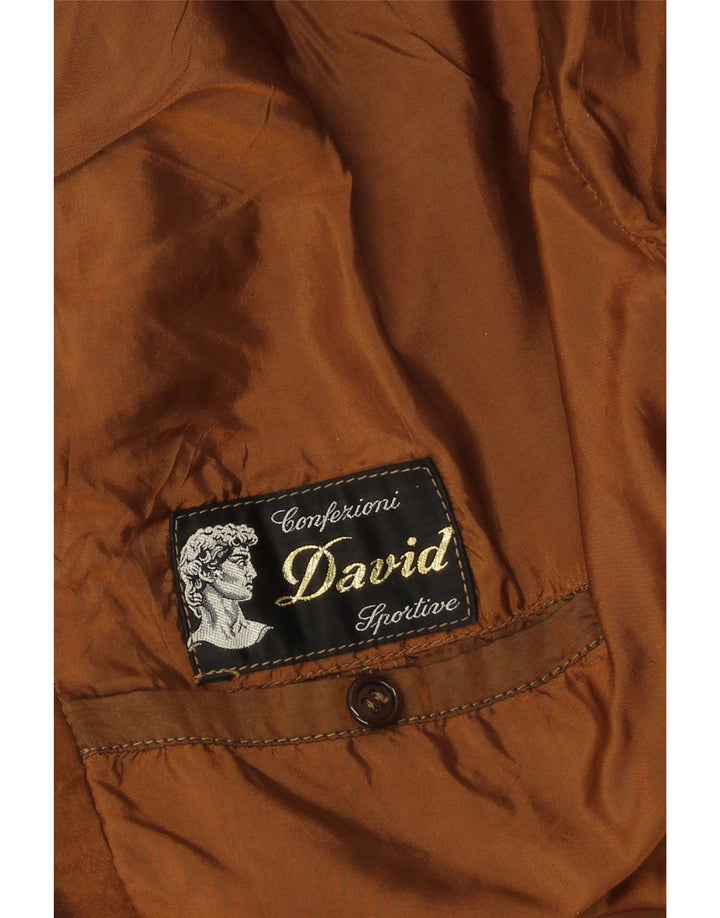 Giacca vintage in pelle scamosciata da uomo UK 42 XL Marrone