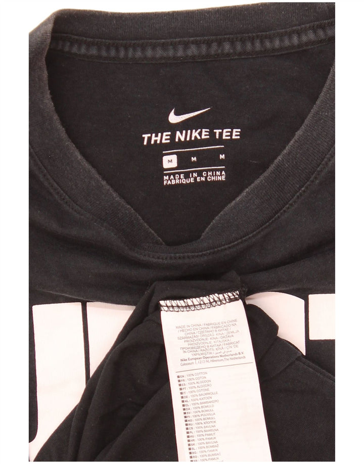T-shirt grafica da uomo Nike Top in cotone nero medio