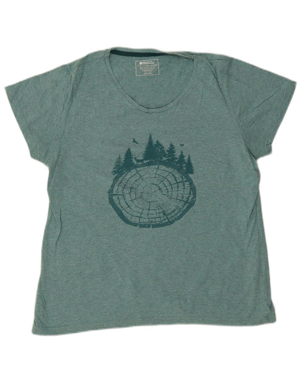 T-shirt grafica da donna Mountain Warehouse Top UK 16 Large Verde