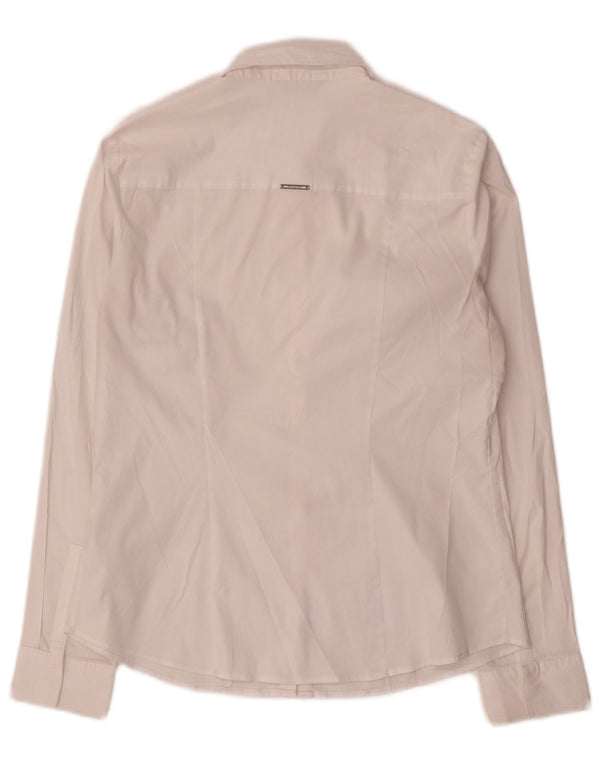 Camicia autografa da donna Marks & Spencer UK 12 cotone bianco medio