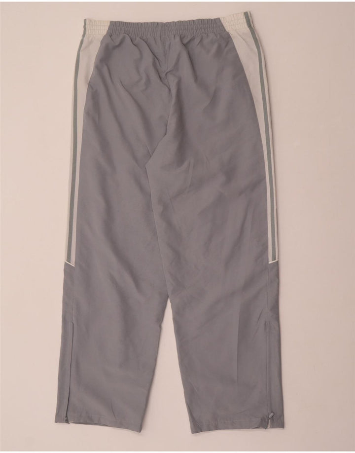 Pantaloni da tuta da uomo Adidas Large in poliestere color block grigio