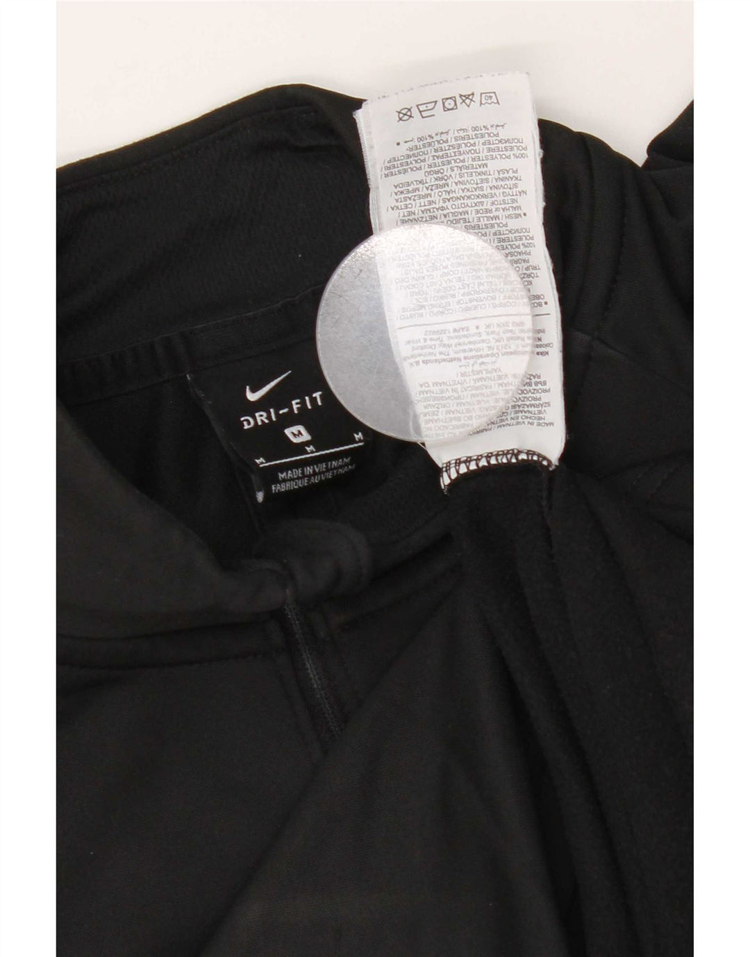 Maglia da tuta Nike Dri Fit con zip e collo pullover da uomo, poliestere nero medio