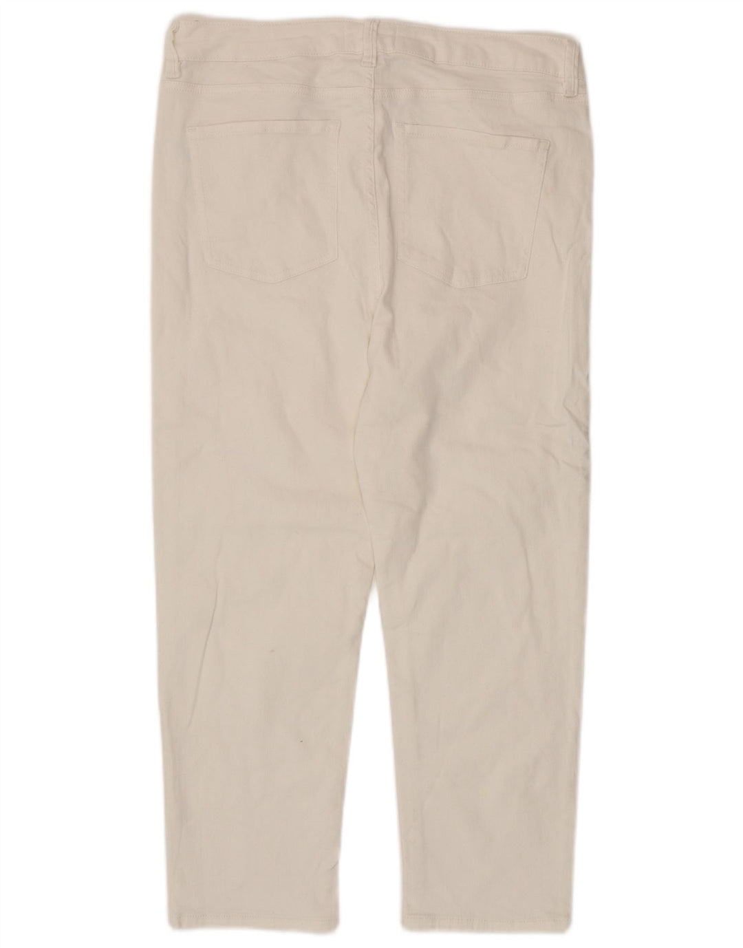 Jeans corti a sigaretta da donna Marks & Spencer UK 18 XL W36 L24 Bianco