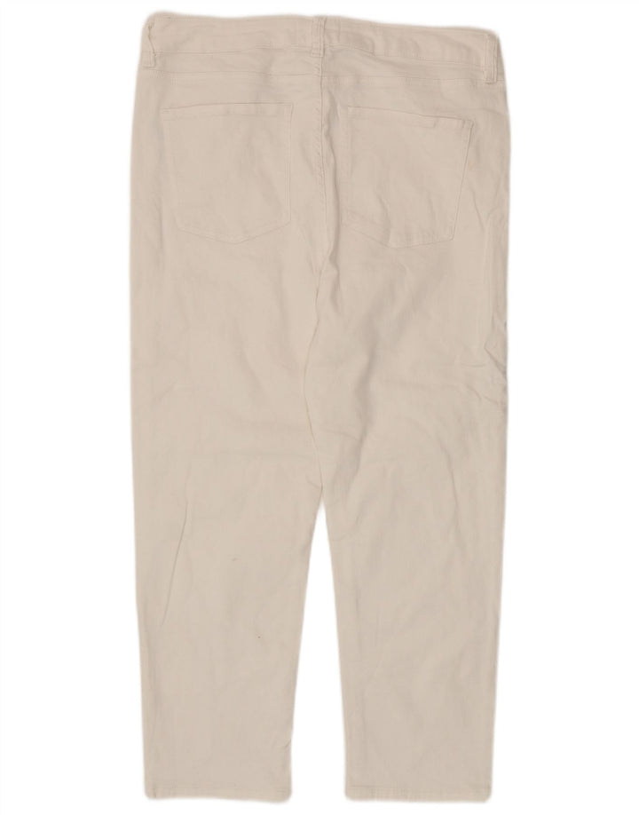 Jeans corti a sigaretta da donna Marks & Spencer UK 18 XL W36 L24 Bianco