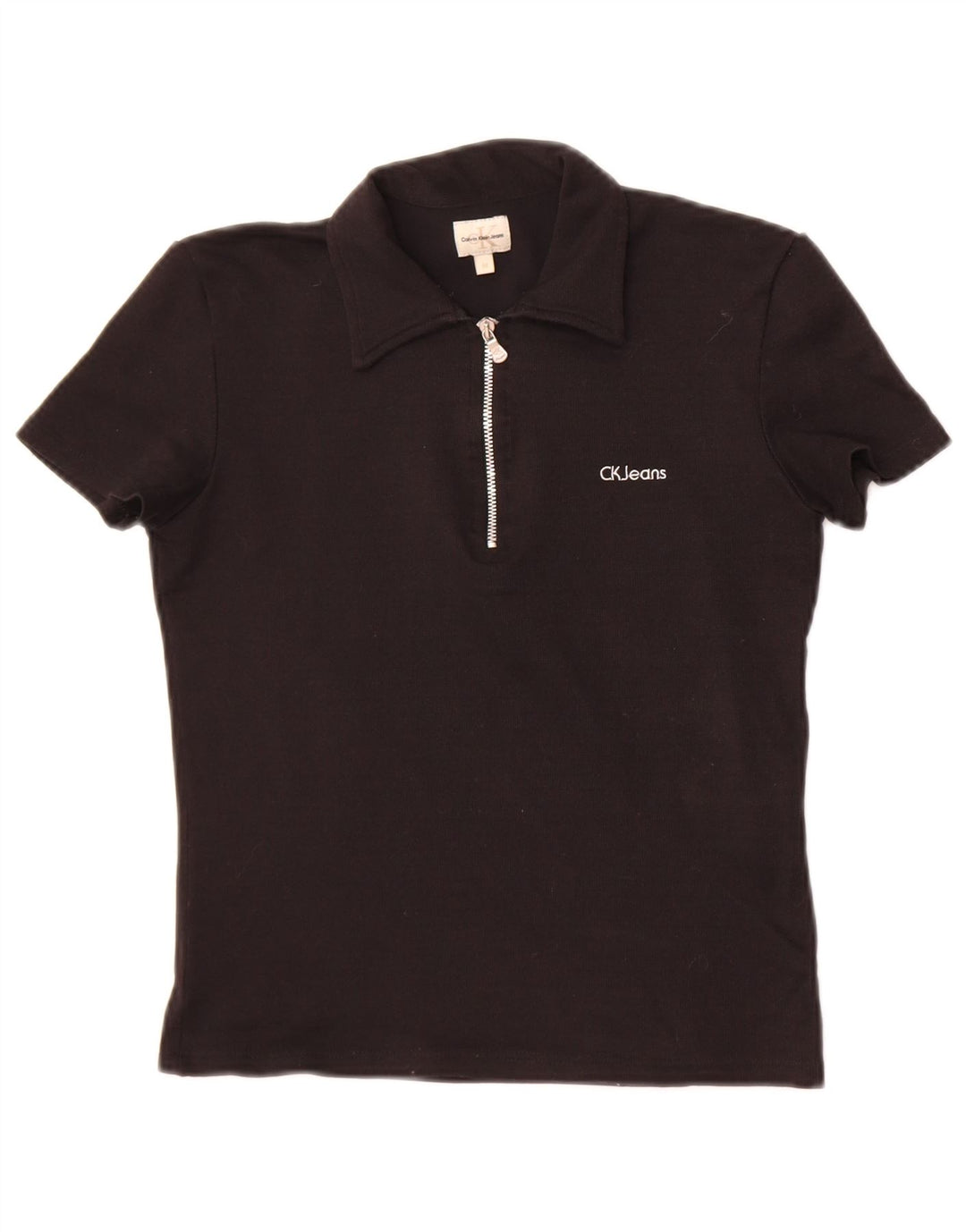 Polo corta da donna Calvin Klein Jeans UK 12 media nera