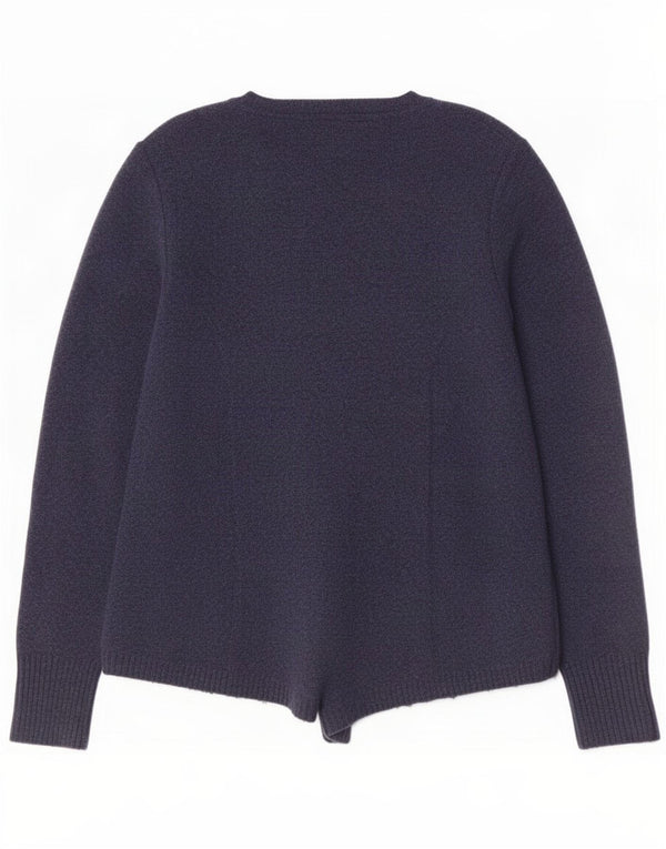 Maglione cardigan aperto da donna di White Stuff UK 12 Nylon blu navy medio