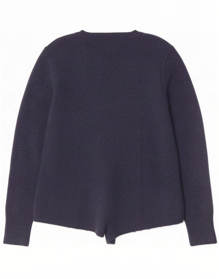 Maglione cardigan aperto da donna di White Stuff UK 12 Nylon blu navy medio