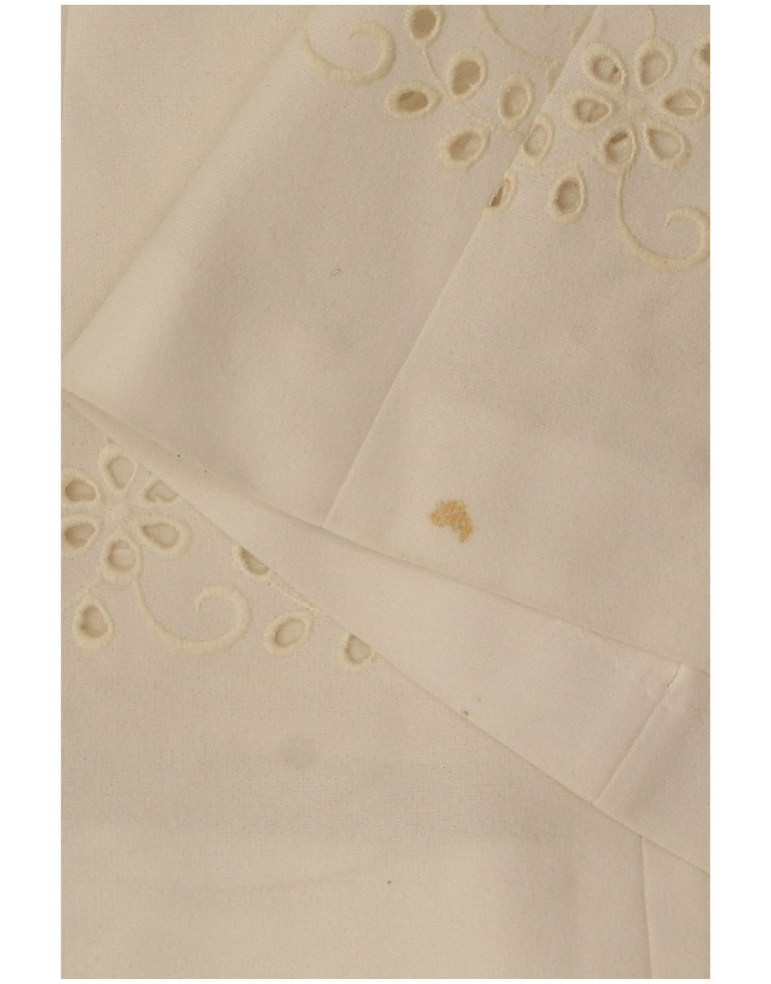 Abito a trapezio da donna vintage IT 42 Poliestere floreale bianco medio