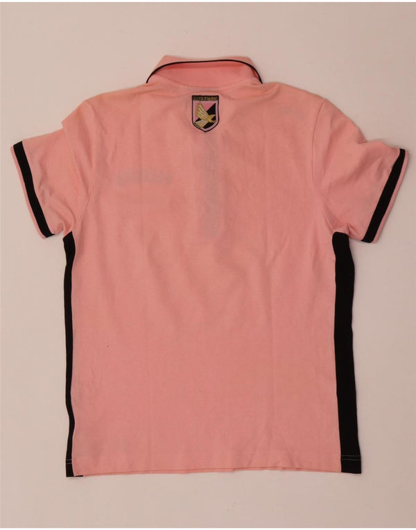 Polo grafica da uomo Lotto in cotone color block rosa medio