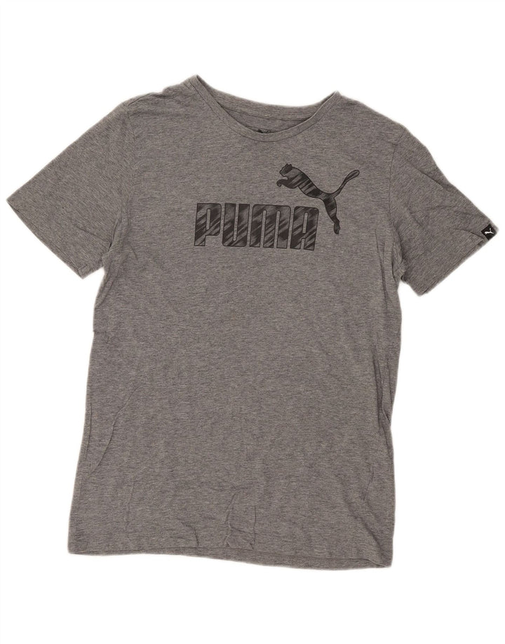 T-shirt grafica da uomo Puma Top piccola grigia