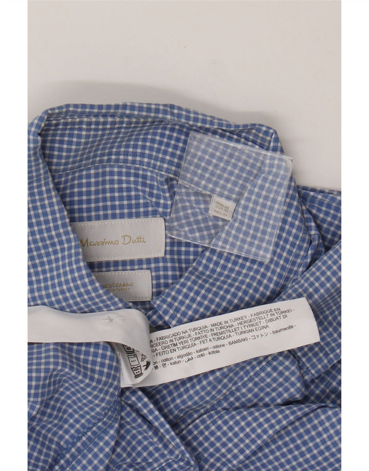 Camicia da uomo Massimo Dutti in cotone a quadretti blu medio