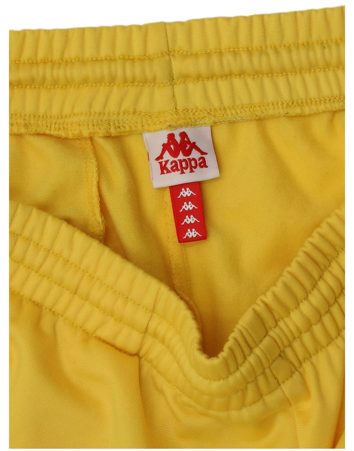Pantaloncini sportivi grafici da uomo Kappa in poliestere giallo medio