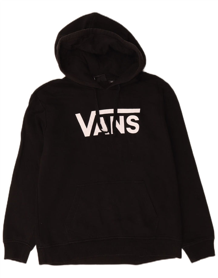 Felpa con cappuccio grafica da uomo Vans, cotone medio nero