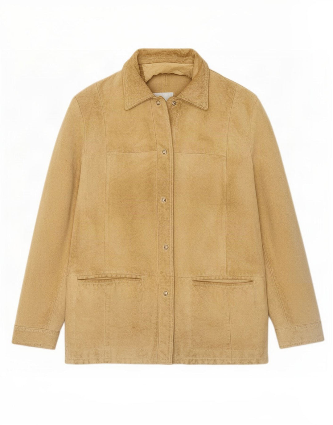 Giacca in pelle scamosciata da donna Martin Eden IT 42 Pelle beige medio