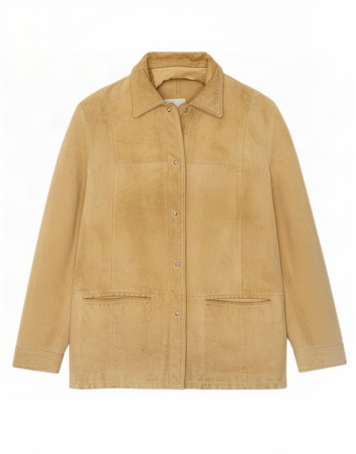 Giacca in pelle scamosciata da donna Martin Eden IT 42 Pelle beige medio