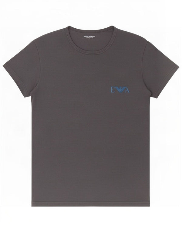 T-shirt da uomo Emporio Armani Top Large in cotone grigio