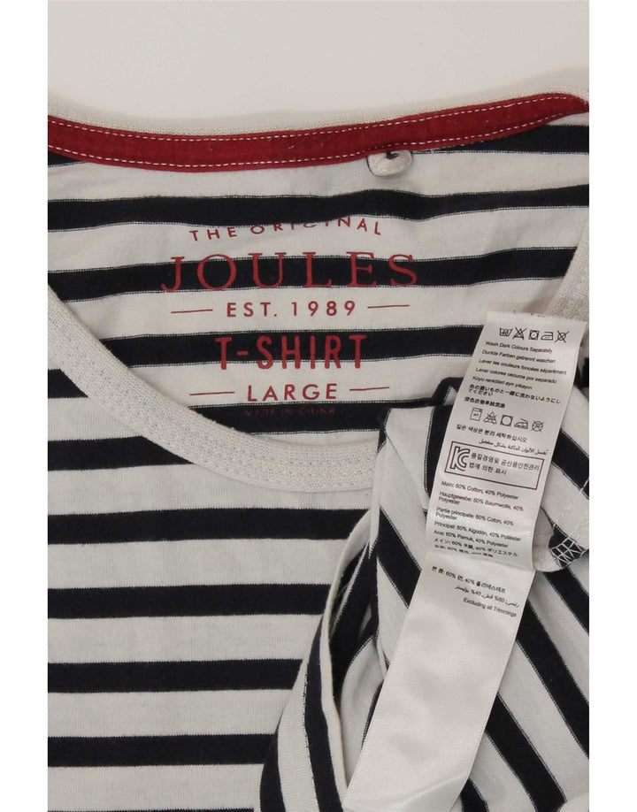 T-shirt da uomo Joules Top grande in cotone a righe blu navy