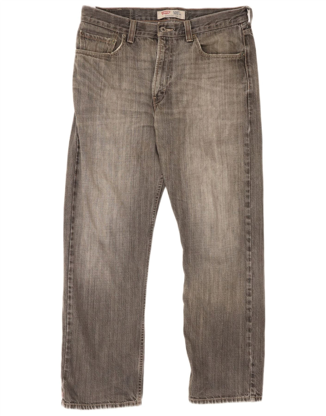 LEVI'S Jeans dritti da uomo 505 W33 L30 Cotone grigio