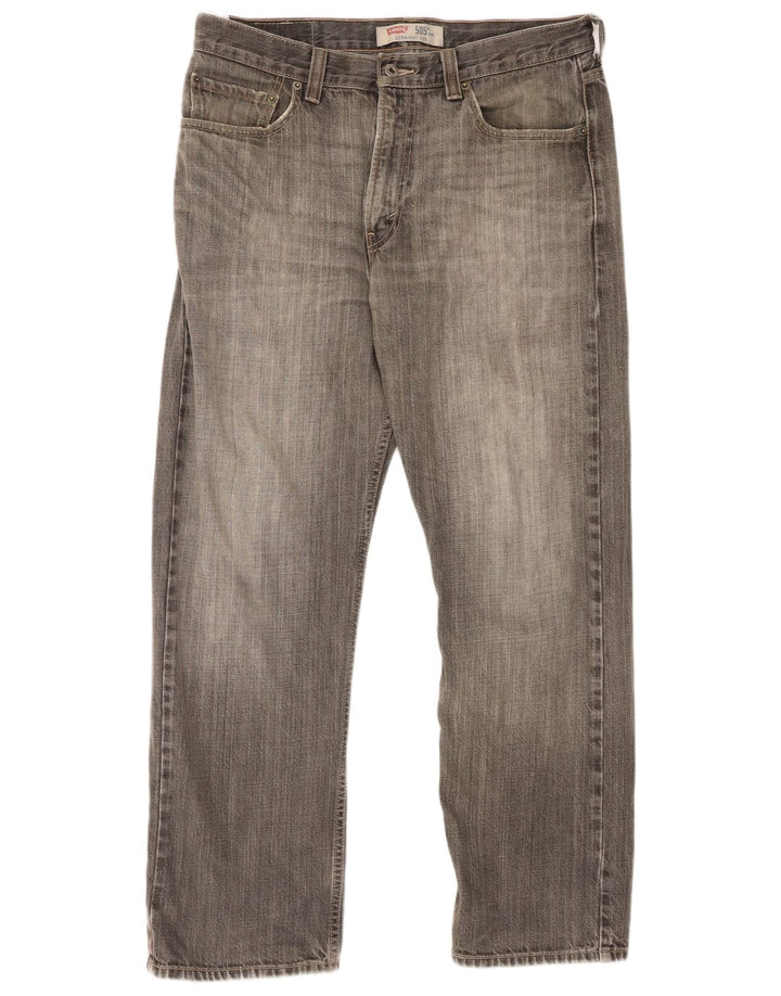 LEVI'S Jeans dritti da uomo 505 W33 L30 Cotone grigio