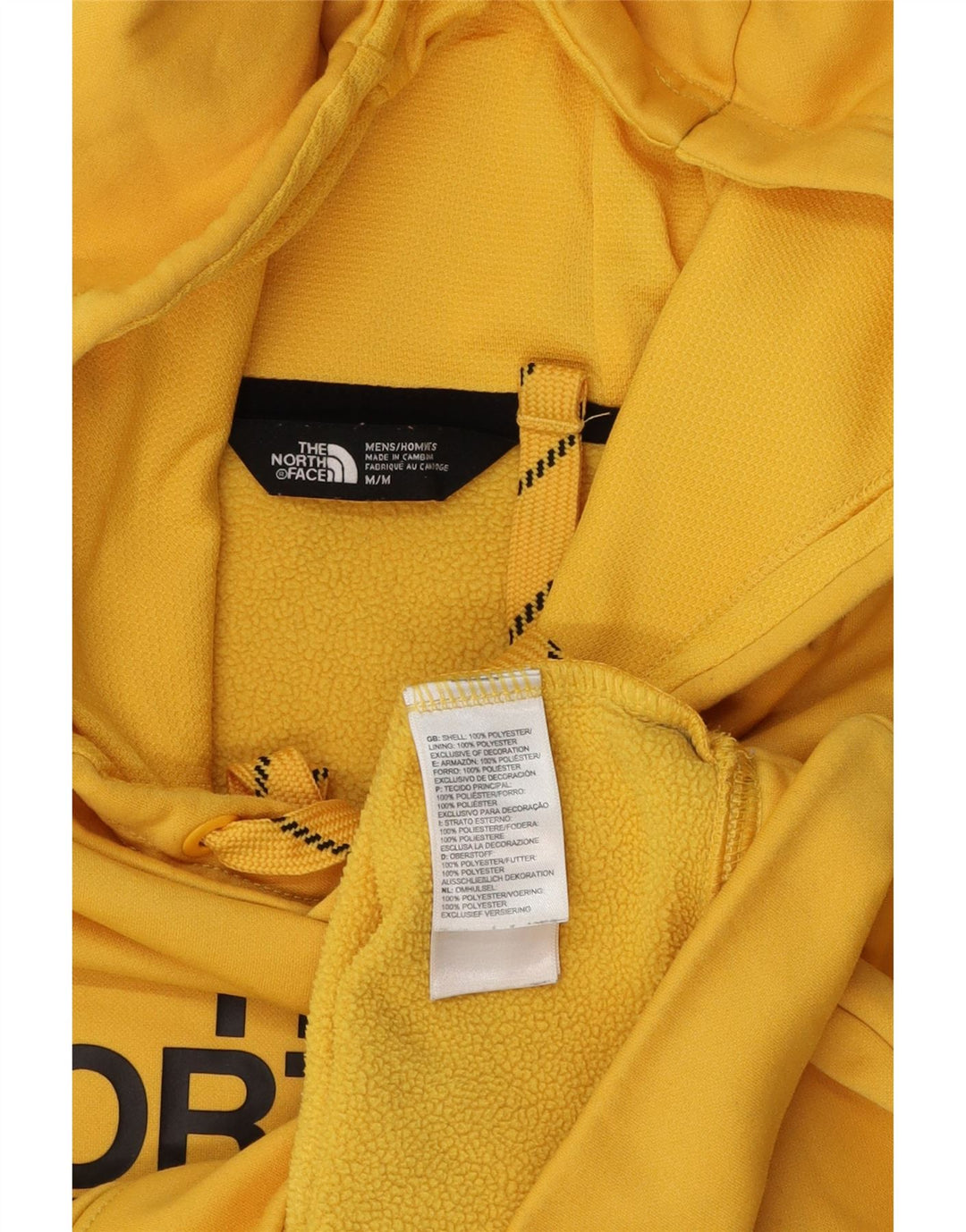 Felpa con cappuccio grafica da uomo The North Face in poliestere giallo medio