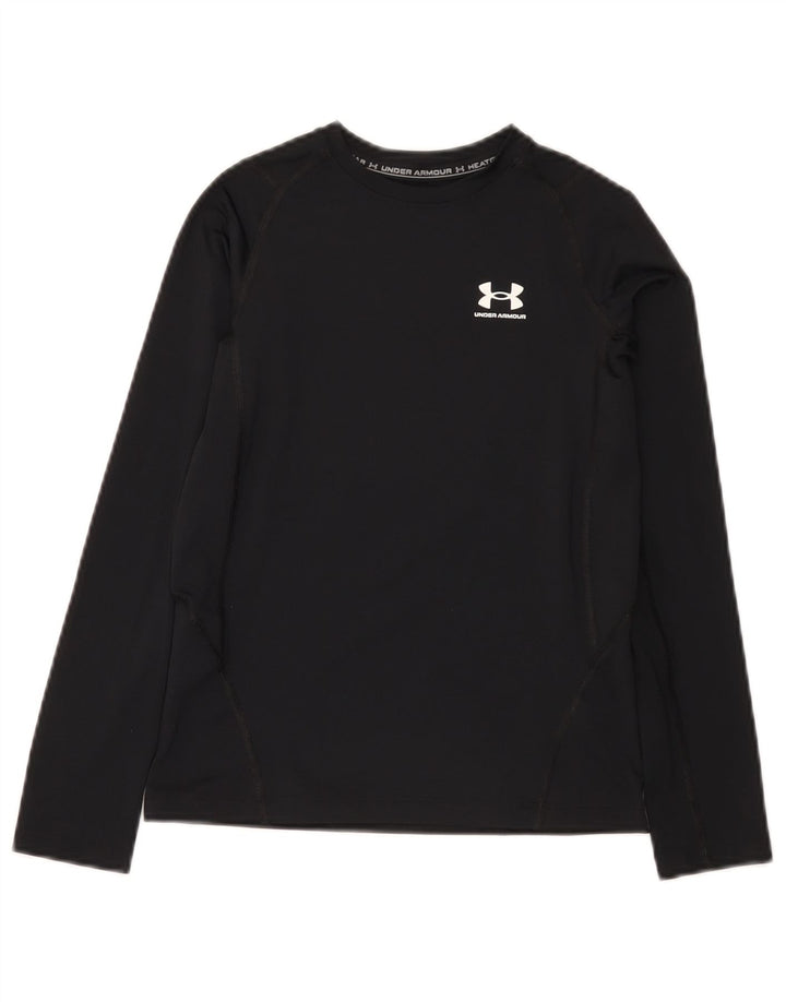 Under Armour Ragazzi Heat Gear Top manica lunga 9-10 anni medio nero
